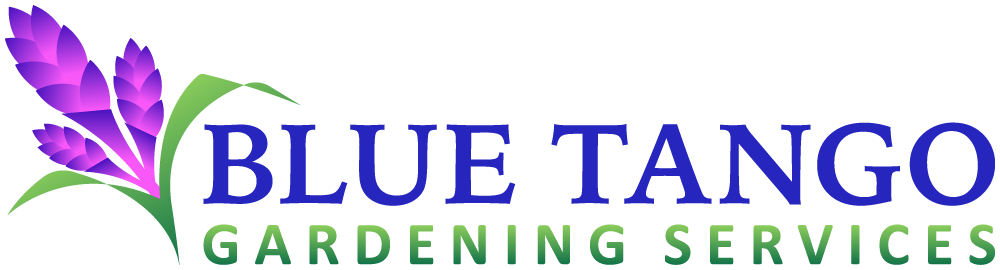 blue tango gardening services logo