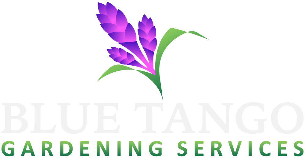 blue tango gardening services logo