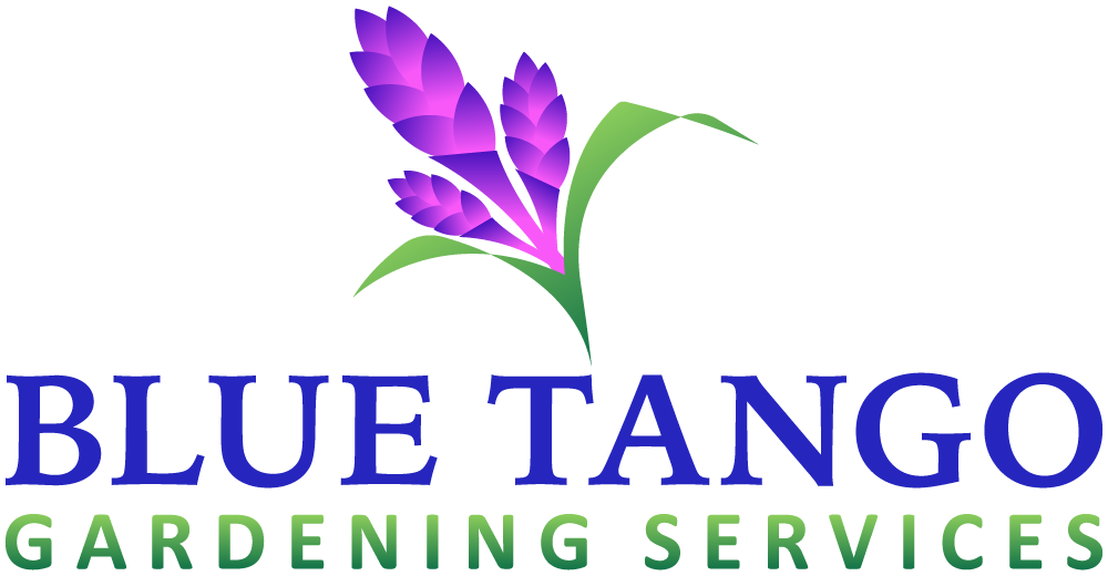 blue tango gardening services logo